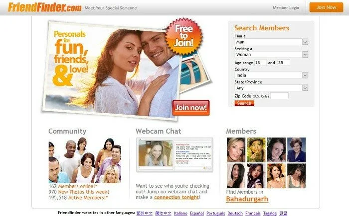 FriendFinder - Hookup Sites Top Free Dating Sites